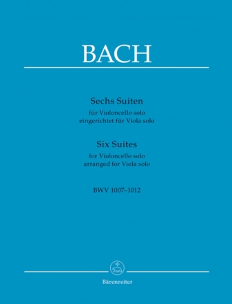 6 Suiten f�r Violoncello solo BWV1007-1012 f�r Viola solo