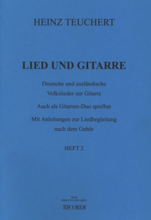 LIED UND GITARRE BAND 2 DEUTSCHE UND AUSLAENDISCHE VOLKSLIEDER
