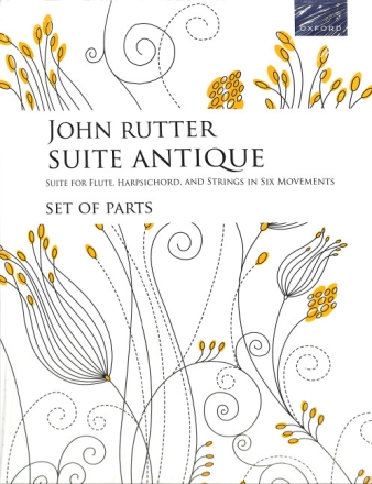 Suite Antique for flute, harpsichord and strings set of parts