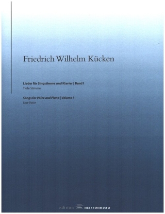 Lieder Band 1 f�r tiefe Singstimme und Klavier
