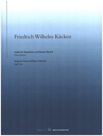 Lieder Band 2 f�r hohe Singstimme und Klavier
