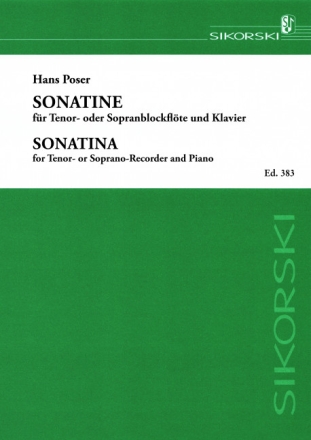 Sonatine op.36,3 f�r Tenorblockfl�te (Sopranblockfl�te) und Klavier