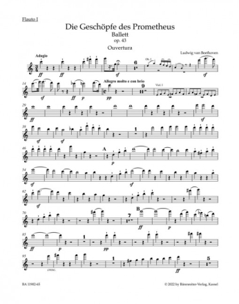 BA11902-65  Ouvert�re 'Die Gesch�pfe des Prometheus' op.43  Harmonie-Stimmen