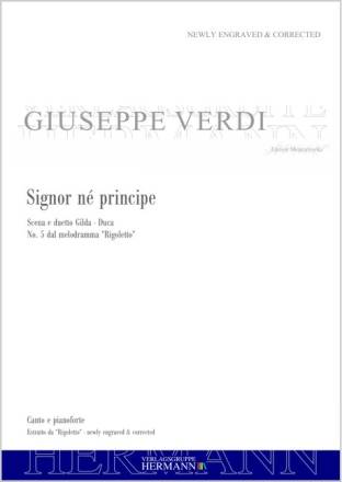 Verdi, Giuseppe Fortunino Francesco, Rigoletto - Signor n� principe (n Sopran, Tenor und Orchester Klavierauszug