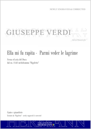 Verdi, Giuseppe Fortunino Francesco, Rigoletto - Ella mi fu rapita - P Tenor und Orchester Klavierauszug