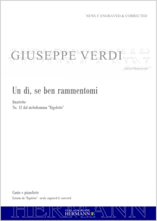 Verdi, Giuseppe Fortunino Francesco, Rigoletto - Un d�, se ben ramment Sopran, Mezzo-Sopran, Tenor, Bariton und Orchester Klavierauszug