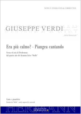 Verdi, Giuseppe, Otello - Era pi� calmo? - Piangea cantando (atto quar Sopran, Mezzo-Sopran und Orchester Klavierauszug