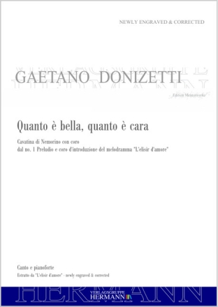 Donizetti, Gaetano, L'elisir d'amore - Quanto � bella, quanto � cara ( Tenor und Orchester Klavierauszug