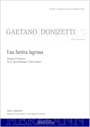 Donizetti, Gaetano, L'elisir d'amore - Una furtiva lagrima (no. 11) Tenor und Orchester Klavierauszug