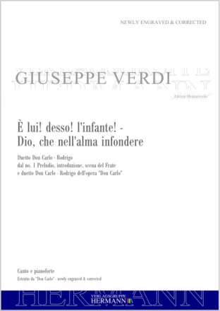 Verdi, Giuseppe, Don Carlo - � lui! desso! l'infante! - Dio, che nell' Tenor, Bariton und Orchester Klavierauszug