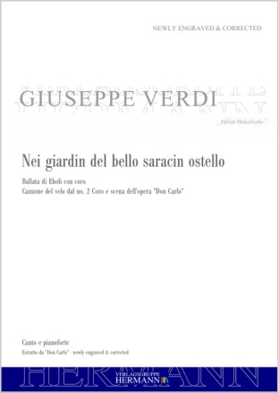 Verdi, Giuseppe, Don Carlo - Nei giardin del bello saracin ostello (da Sopran, Mezzo-Sopran, Frauenchor und Orchester Klavierauszug