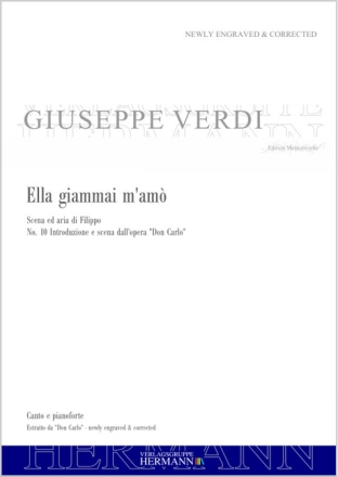 Verdi, Giuseppe, Don Carlo - Ella giammai m'am� (no. 10) Bass und Orchester Klavierauszug