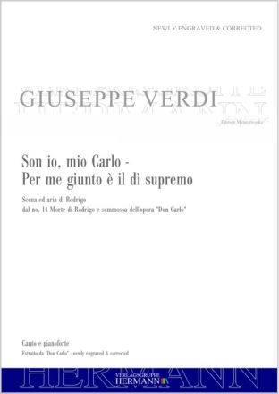 Verdi, Giuseppe, Don Carlo - Son io, mio Carlo - Per me giunto � il d� Tenor, Bariton und Orchester Klavierauszug