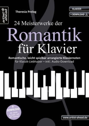 24 Meisterwerke der Romantik (+Online Audio) f�r Klavier