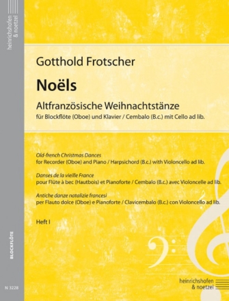 ALTFRANZOESISCHE WEIHNACHTSTAENZE BAND 1 FUER SOPRANBLOCKFLOETE UND Klavier