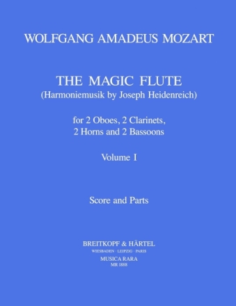 Die Zauberfl�te Band 1 f�r 2 Oboen, 2 Klarinetten, 2 Fagotte und 2 H�rner Partitur und Stimmen