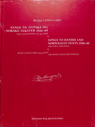 Songs to Danish and Norwegian Texts 1916-49 vol.3 for voice and piano gebunden