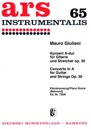 Konzert op. 30 Gitarre, Streicher Einzelstimme