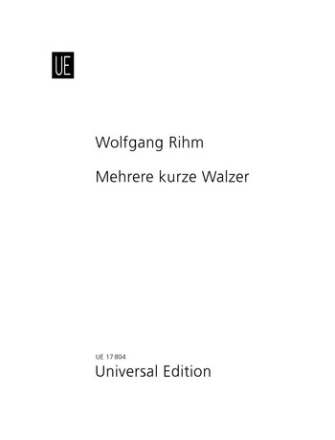 Mehrere kurze Walzer f�r Klavier zu 4 H�nden Spielpartitur