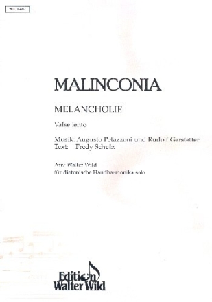 Melancholie f�r diatonische Handharmonika in Griffschrift (mit Text)
