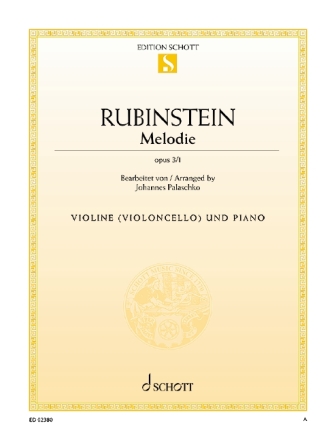 Melodie in F op. 3/1 f�r Violine (Violoncello) und Klavier