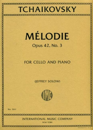 Melodie op.42,3 for cello and piano
