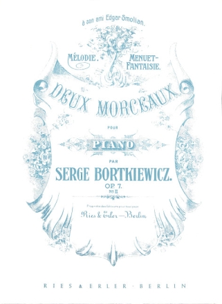Menuet-Fantasie op.7,2 f�r Klavier