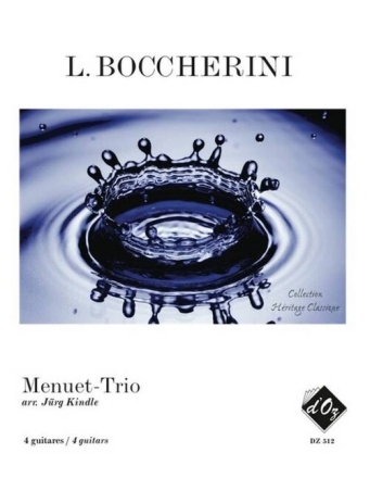 Menuet Trio pour 4 guitares partition et parties