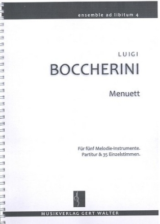 Menuett A-Dur f�r flexibles Ensemble Partitur und Stimmen