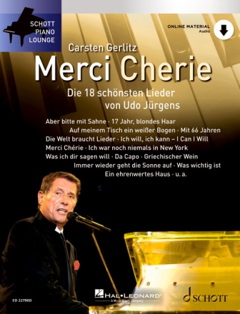 Merci ch�rie (+Online Audio) f�r Klavier (mit Texten und Akkorden)