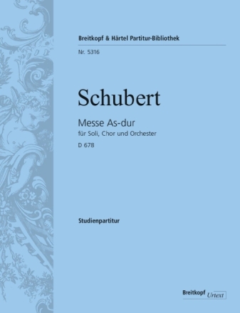 Messe As-Dur D678 f�r Soli, gem Chor und Orchester Studienpartitur
