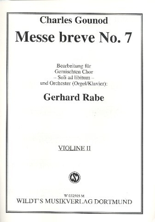 Messe breve Nr.7 f�r gem Chor und Orchester (Orgel/Klavier) (Soli ad lib) Violine 2