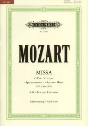 Messe C-Dur KV220 (KV196b) f�r Soli, gem Chor und Orchester Klavierauszug