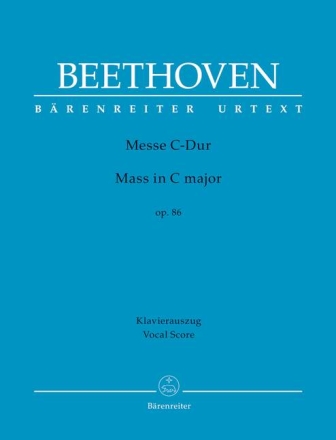 Messe C-Dur op.86 f�r Soli, gem Chor und Orchester Klavierauszug