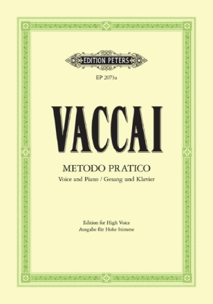 Metodo pratico di canto italiano f�r hohe Stimme Gesangsstudien