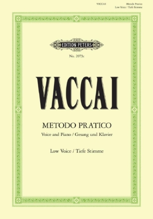 Metodo pratico di canto italiano f�r tiefe Stimme und Klavier Gesangsstudien