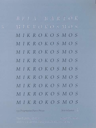 Mikrokosmos Band 3 (Nr.67-96) f�r Klavier (grau) (en/por/sp/jap)