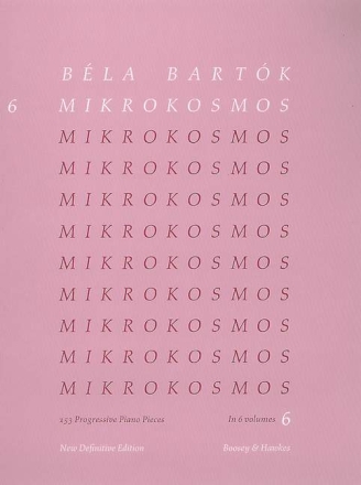 Mikrokosmos Band 6 (Nr.140-153) f�r Klavier (en/fr/dt/un)