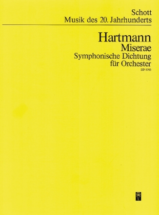 Miserae f�r Orchester Studienpartitur