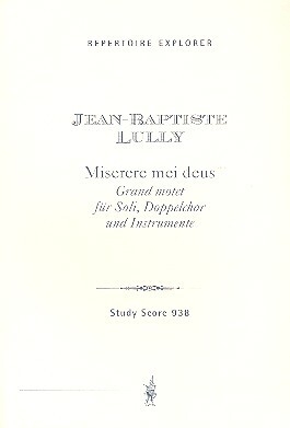 Miserere mei Deus f�r Soli, gem Chor und Instrumente Studienpartitur