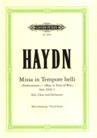 Missa in Tempore Belli Hob.XXII:9 f�r Soli, Chor, Orchester und Orgel Klavierauszug