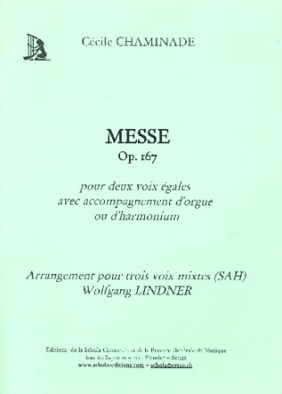 Missa op.167 pour 2 voix �gales et orgue pour 3 voix mixtes (SAB) et orgue partition