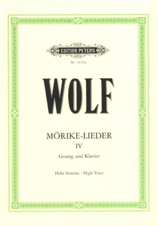 M�rike-Lieder Band 4 f�r hohe Singstimme und Klavier (dt/en)