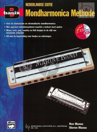 Morton Manus_Ron Manus, Basix Mondharmonica methode deel 1 harmonica Buch + CD