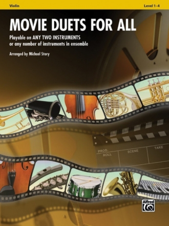Movie Duets for all: for 2 instruments (2-part ensemble) violin score