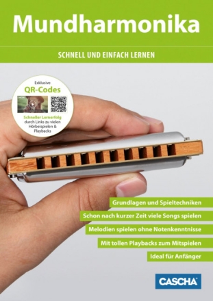 Mundharmonika schnell und einfach lernen (+QR-Codes) f�r diatonische Mundharmonika in C (Blues Harp)