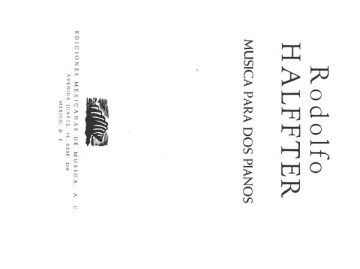 Musica para dos pianos for 2 pianos 4 hands