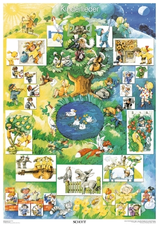 Musik und Tanz f�r Kinder - Kinderliederposter einzeln mit Kinderlieder-Motiven zum Unterrichtswerk DIN A 1