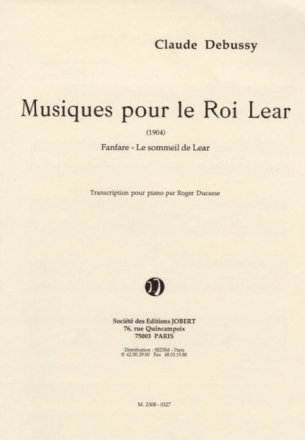 Musique pour le Roi Lear pour piano