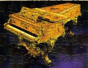 Muzzle Foto Gran Piano (Fl�gel) Mini-Puzzle 6x8cm, 48 Teile, mit Umschlag, R�ckseite beschreibbar